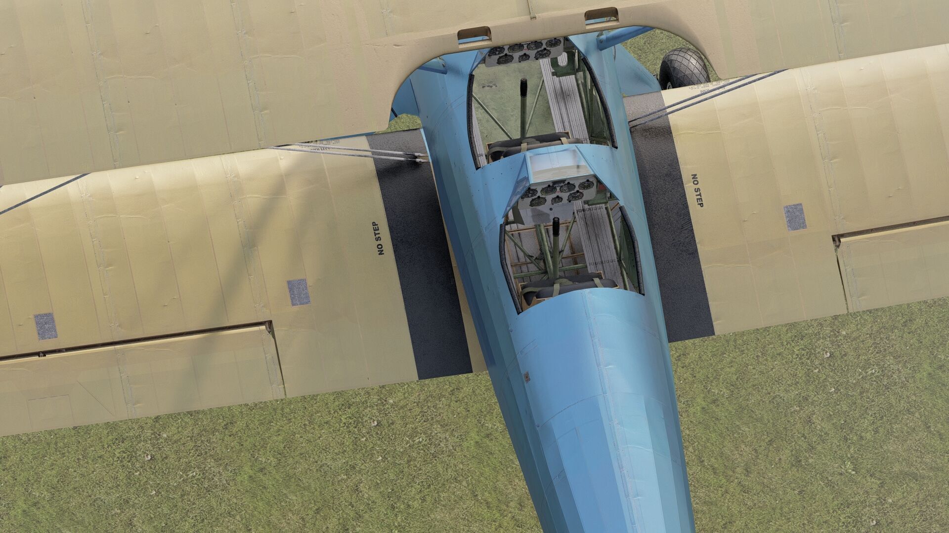 1940S AMERICAN BIPLANE 3D model_16