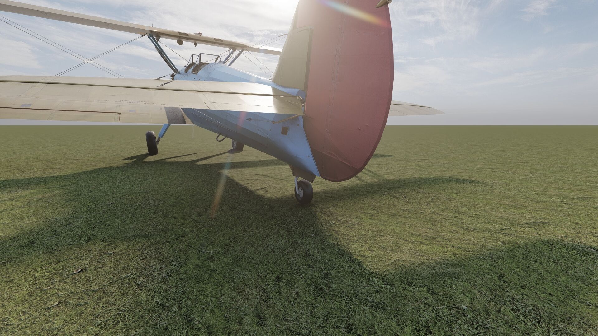 1940S AMERICAN BIPLANE 3D model_10
