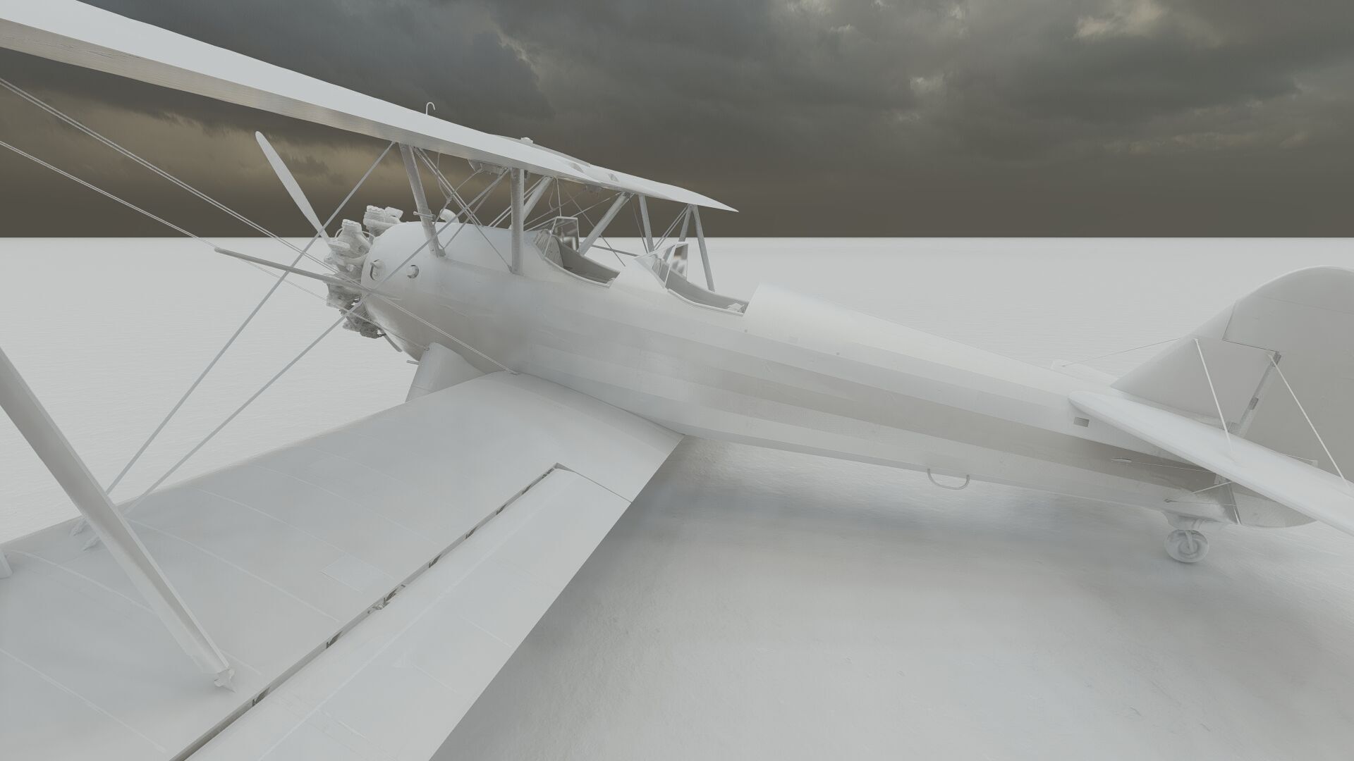 1940S AMERICAN BIPLANE 3D model_36