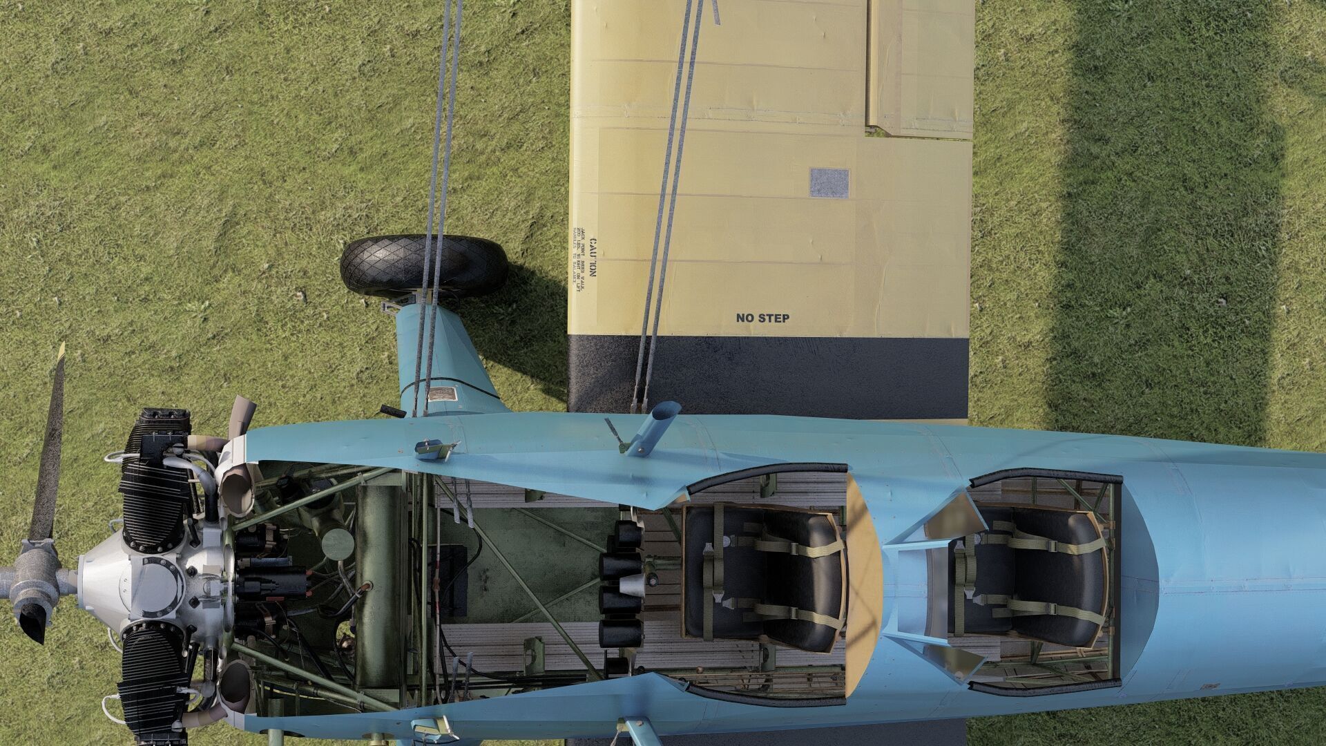 1940S AMERICAN BIPLANE 3D model_33