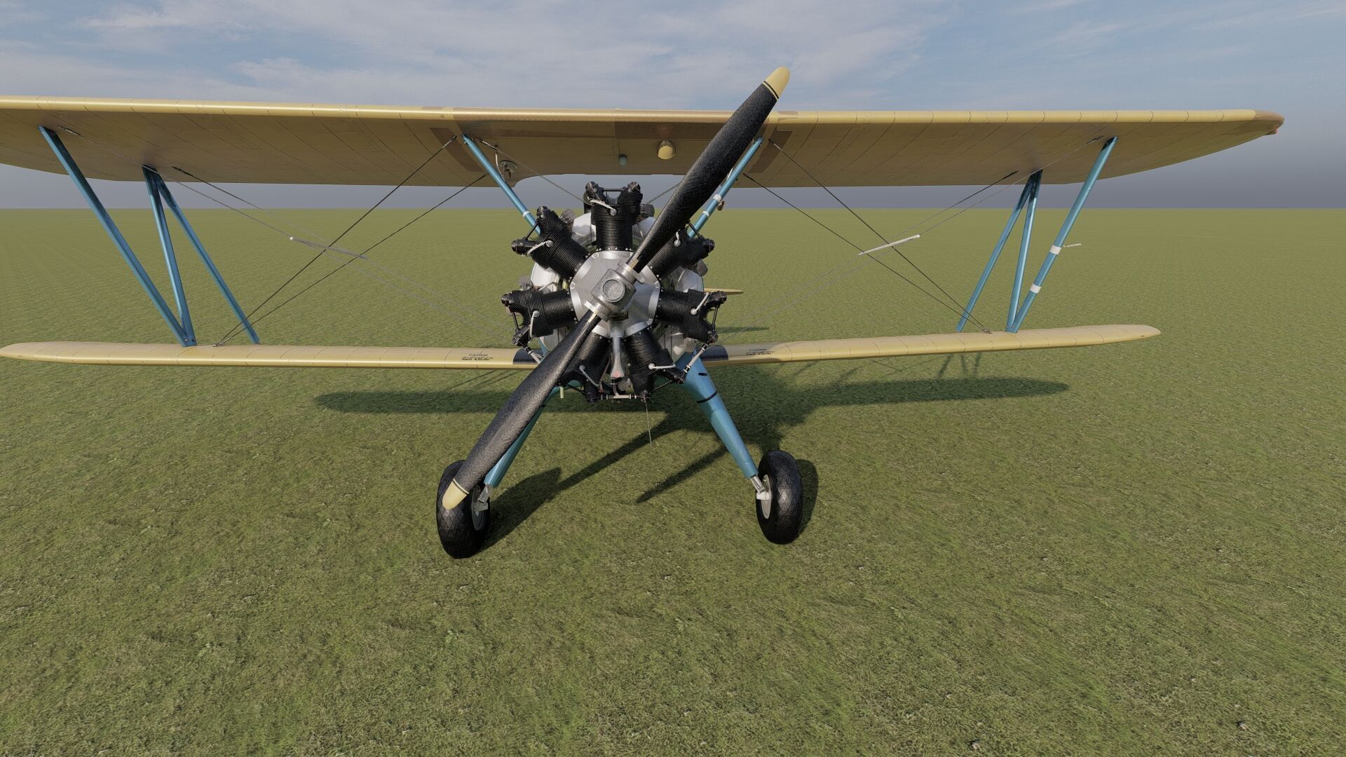 1940S AMERICAN BIPLANE 3D model_13