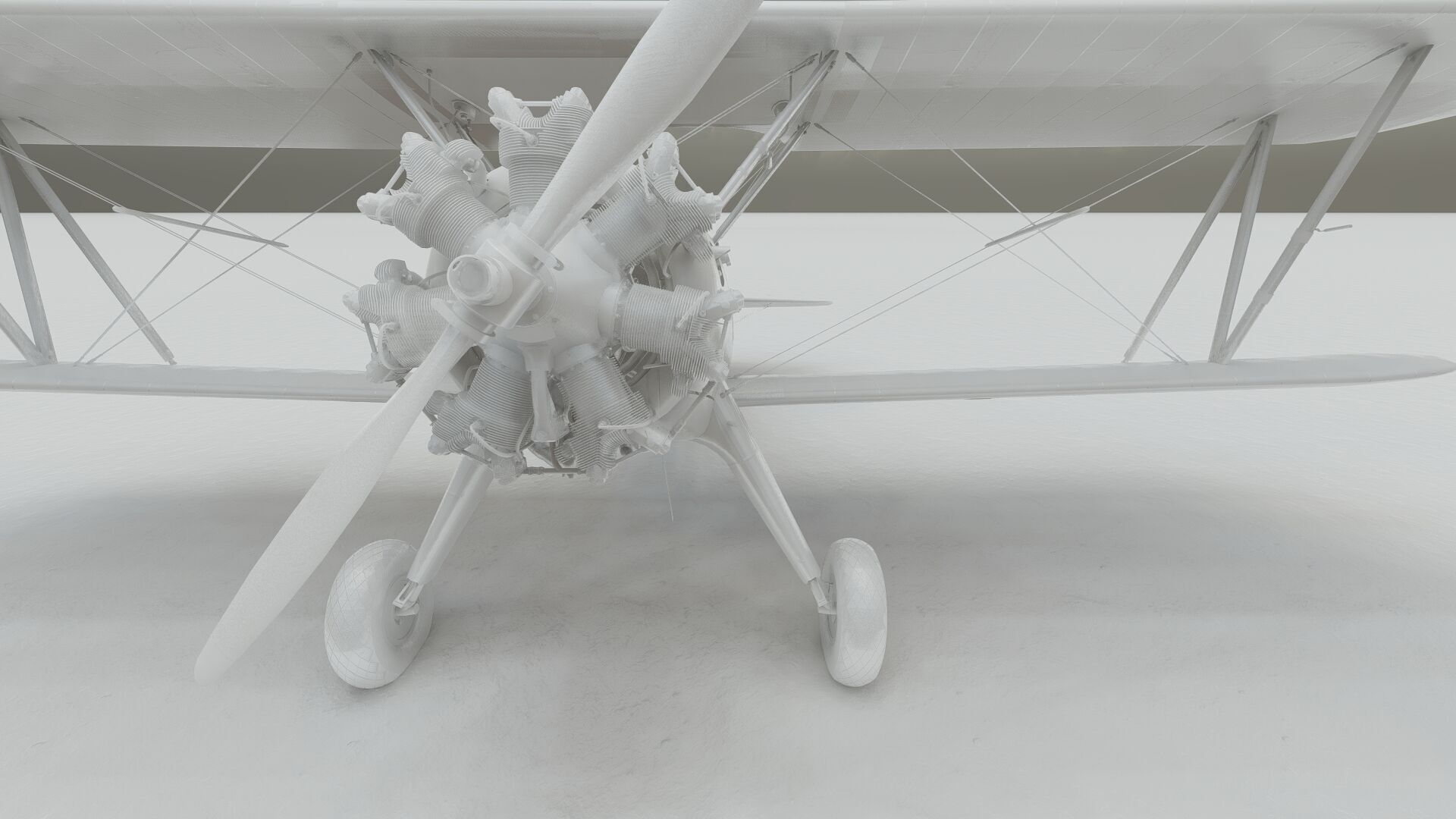 1940S AMERICAN BIPLANE 3D model_38