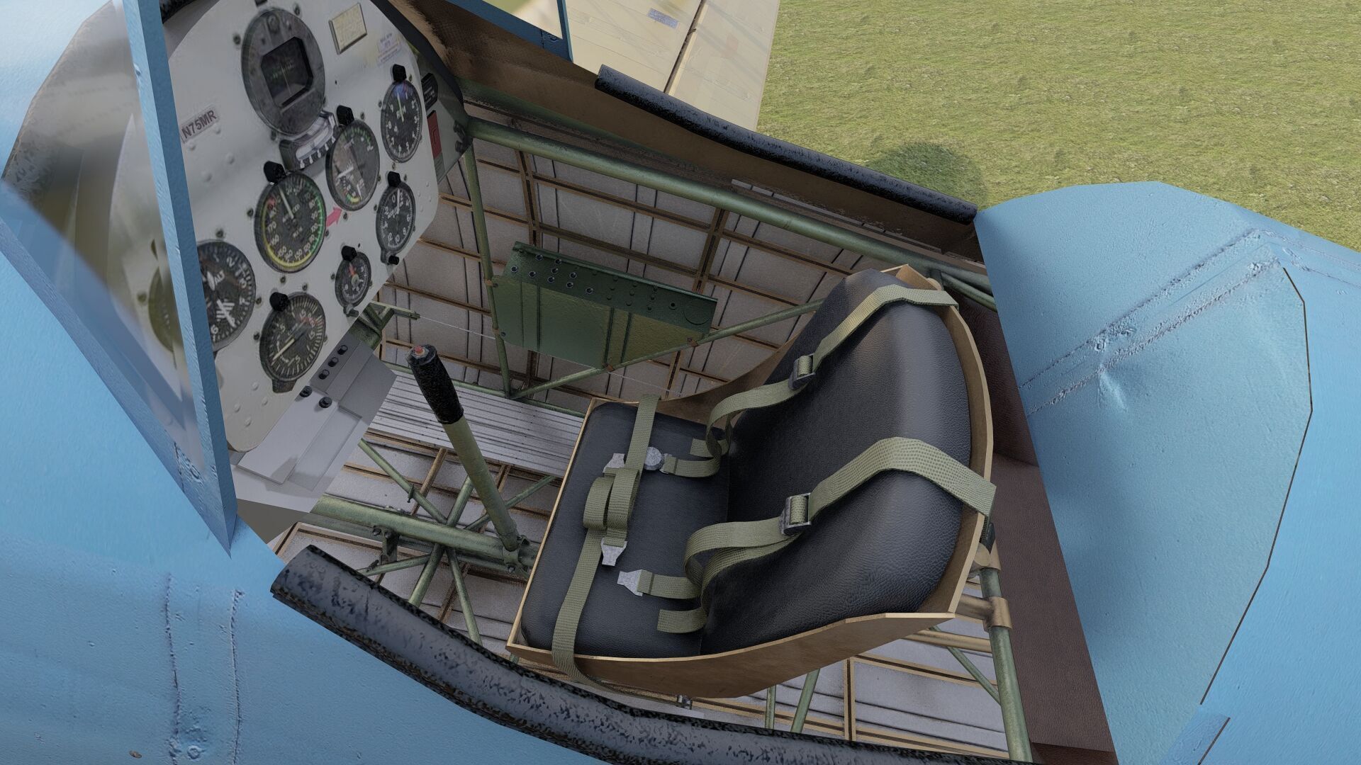 1940S AMERICAN BIPLANE 3D model_18