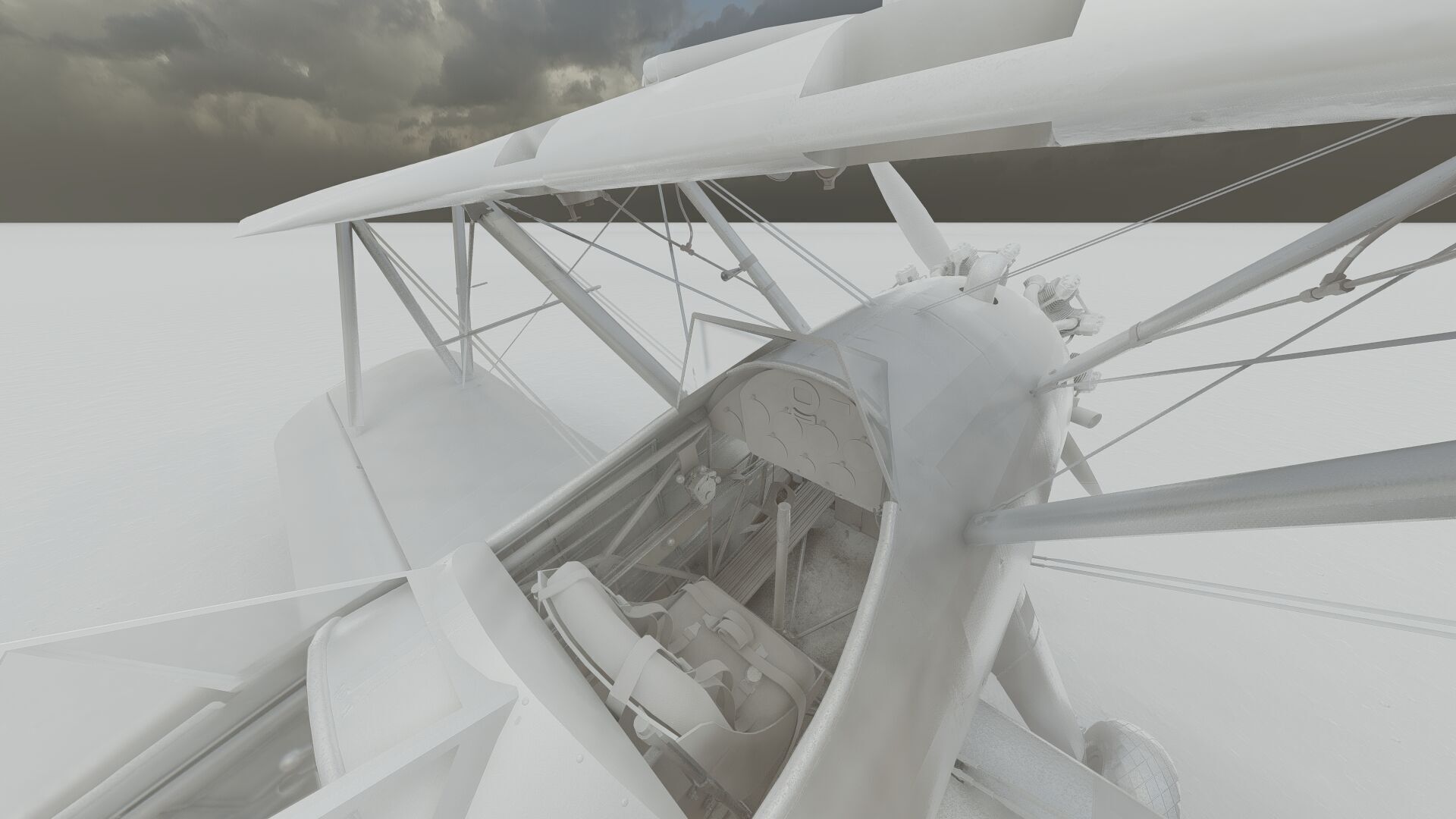 1940S AMERICAN BIPLANE 3D model_42