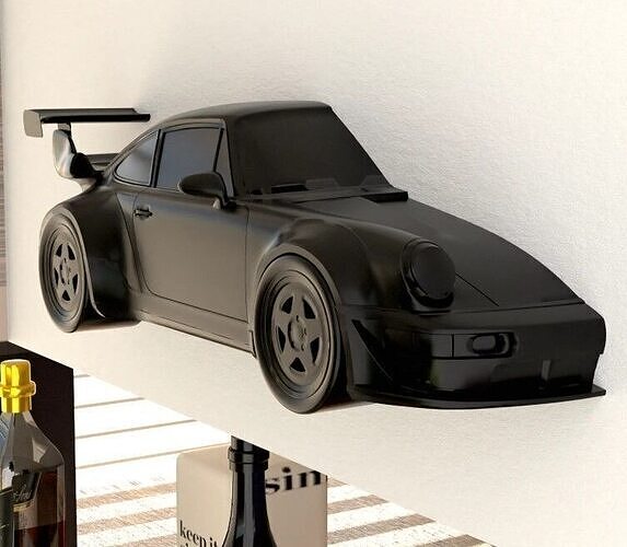 RWB Porsche 911 Turbo Wall-mounted 3D print model