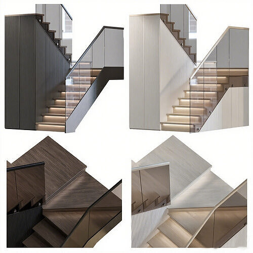 Modern Staircase Collection 3D Models 3D model
