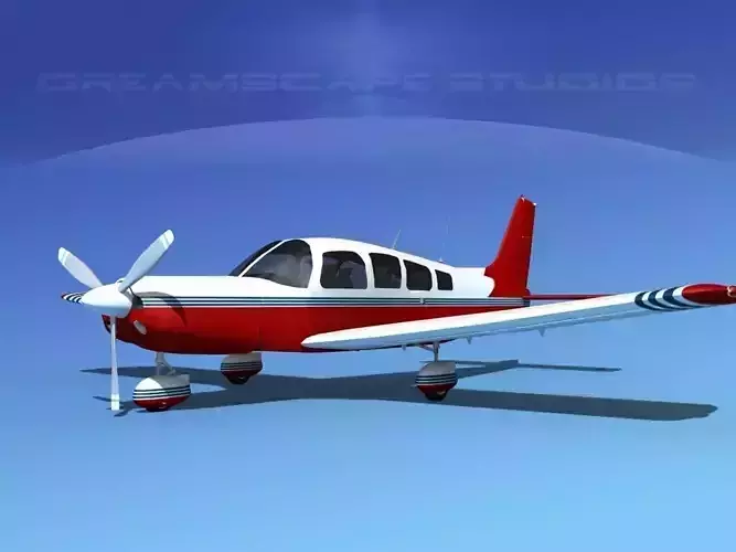 Piper Cherokee Six 300 V15 3D model Piper Cherokee Six 300 V15 3D model