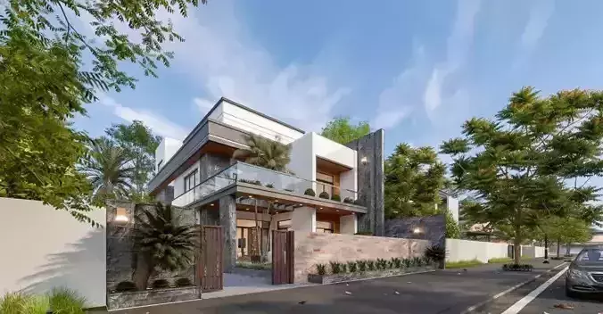 Villa Exterior Model 3D model