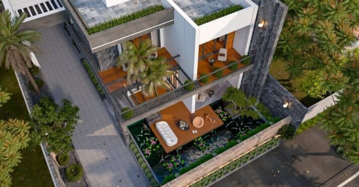 Villa Exterior Model 3D model_8