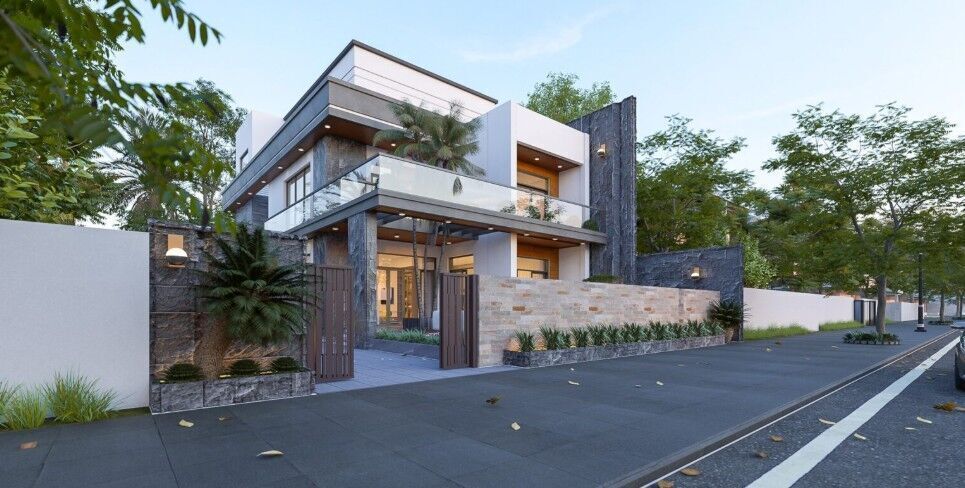 Villa Exterior Model 3D model_16