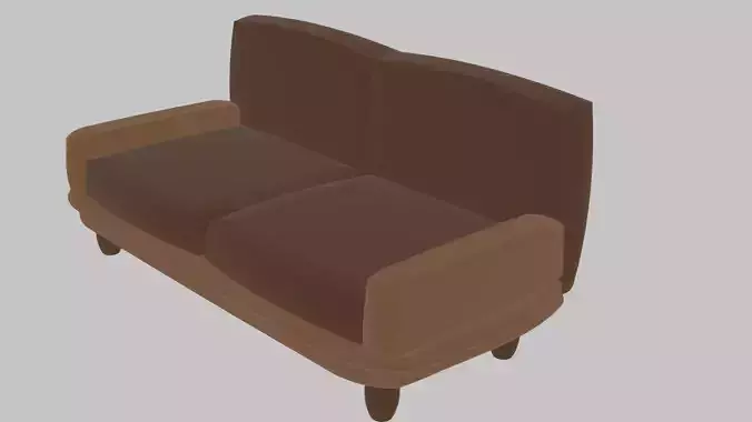 Modern Minimalist Sofa 3D Model
