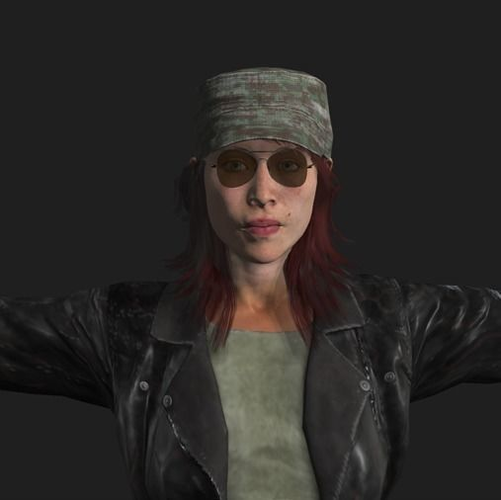 Survival Girl 3D Model Free 3D model