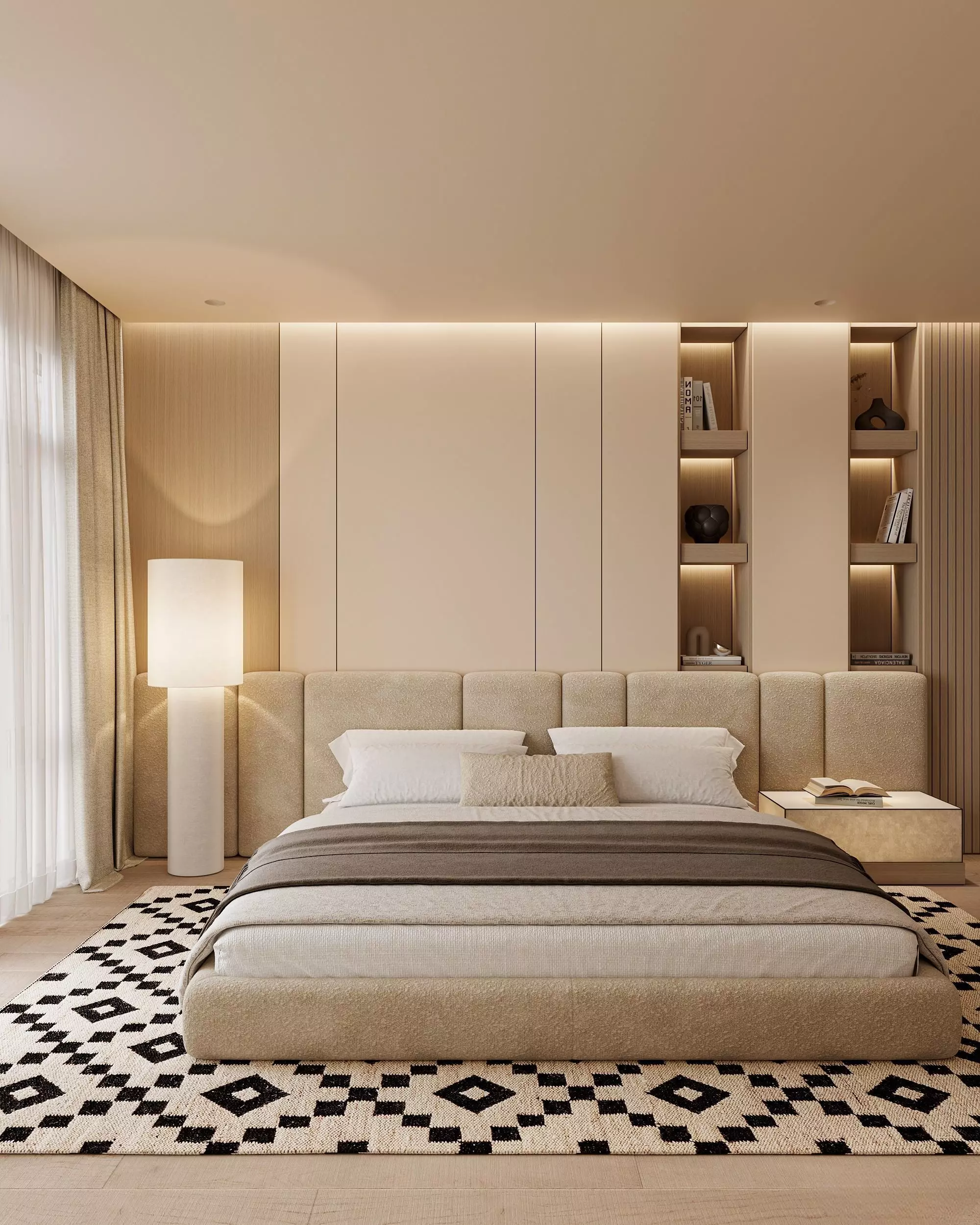 Log style bedroom 3D model