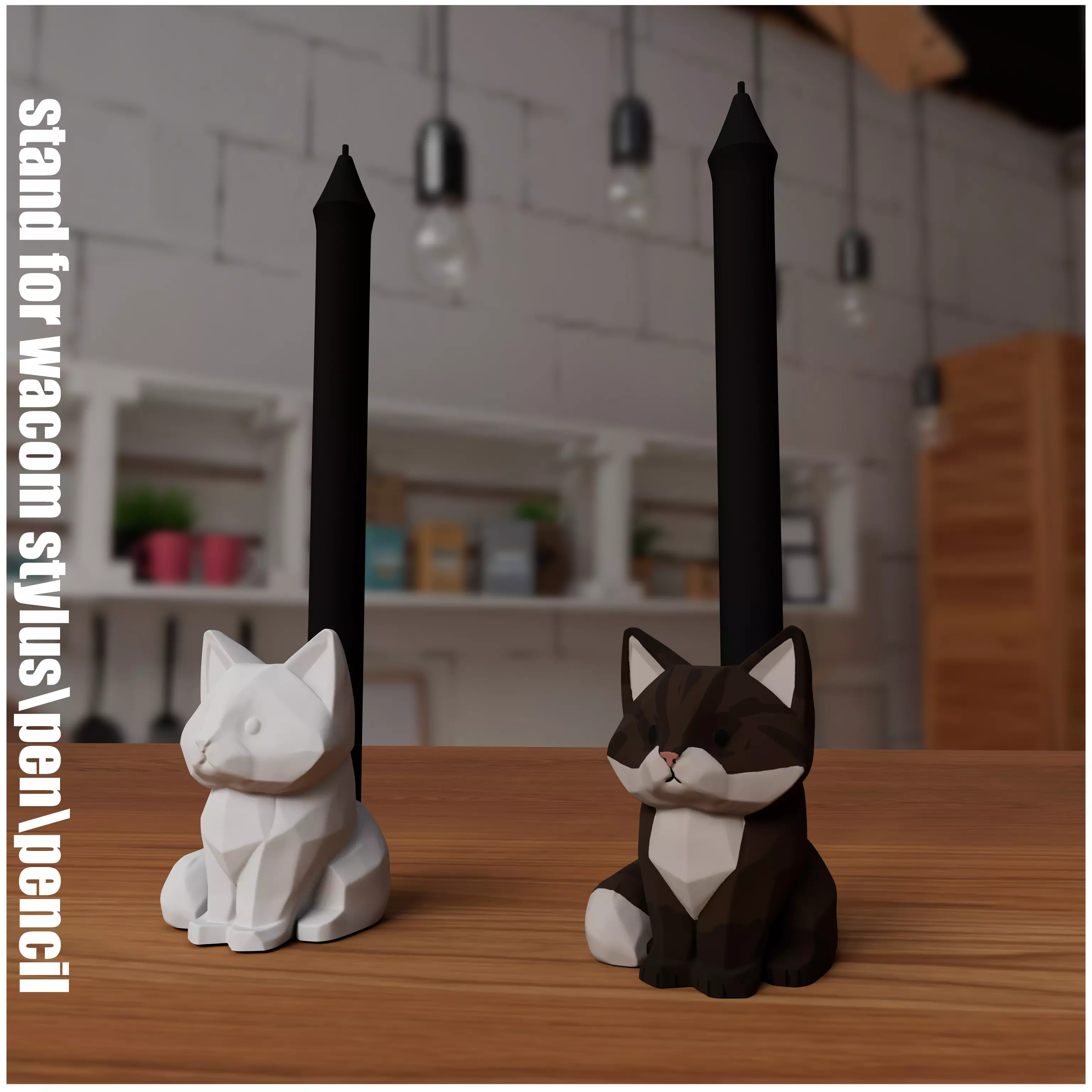 Cat Pen Stylus Holder 3D print model
