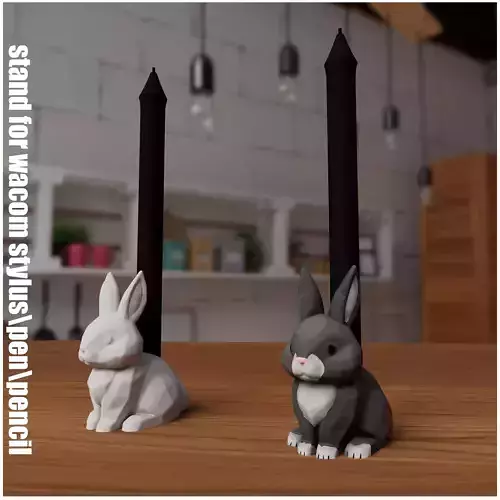 Rabbit Pen Stylus Holder 3D print model