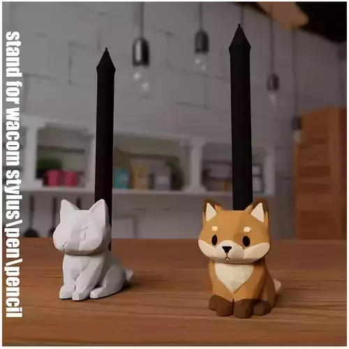 Dog  Pen Stylus Holder 3D print model
