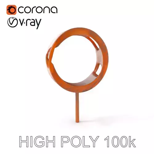 Rusty Metal Ring Sculpture Model Pack