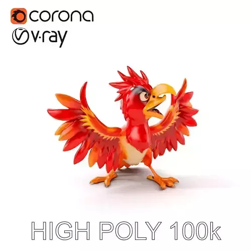 Vibrant Phoenix Bird Model Pack for Animation and Games