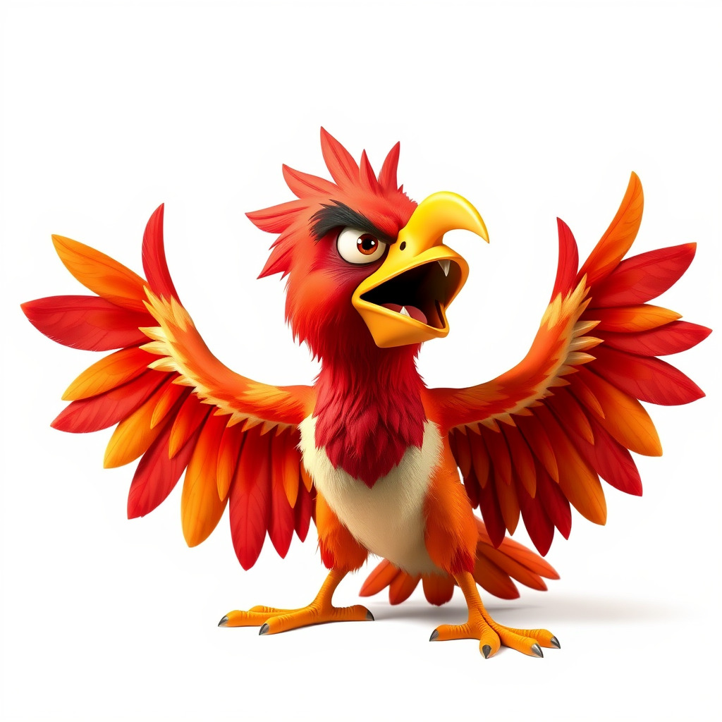 Vibrant Phoenix Bird Model Pack for Animation and Games Low-poly 3D model_3