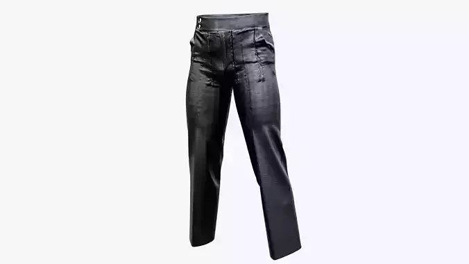 Formal Pants Waiter Low-poly 3D model