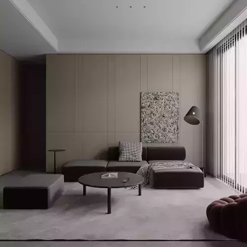 Modern minimalist living room