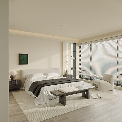 Comfortable bedroom 3D model 2