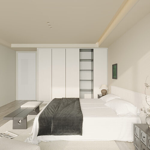 Comfortable bedroom 3D model 3
