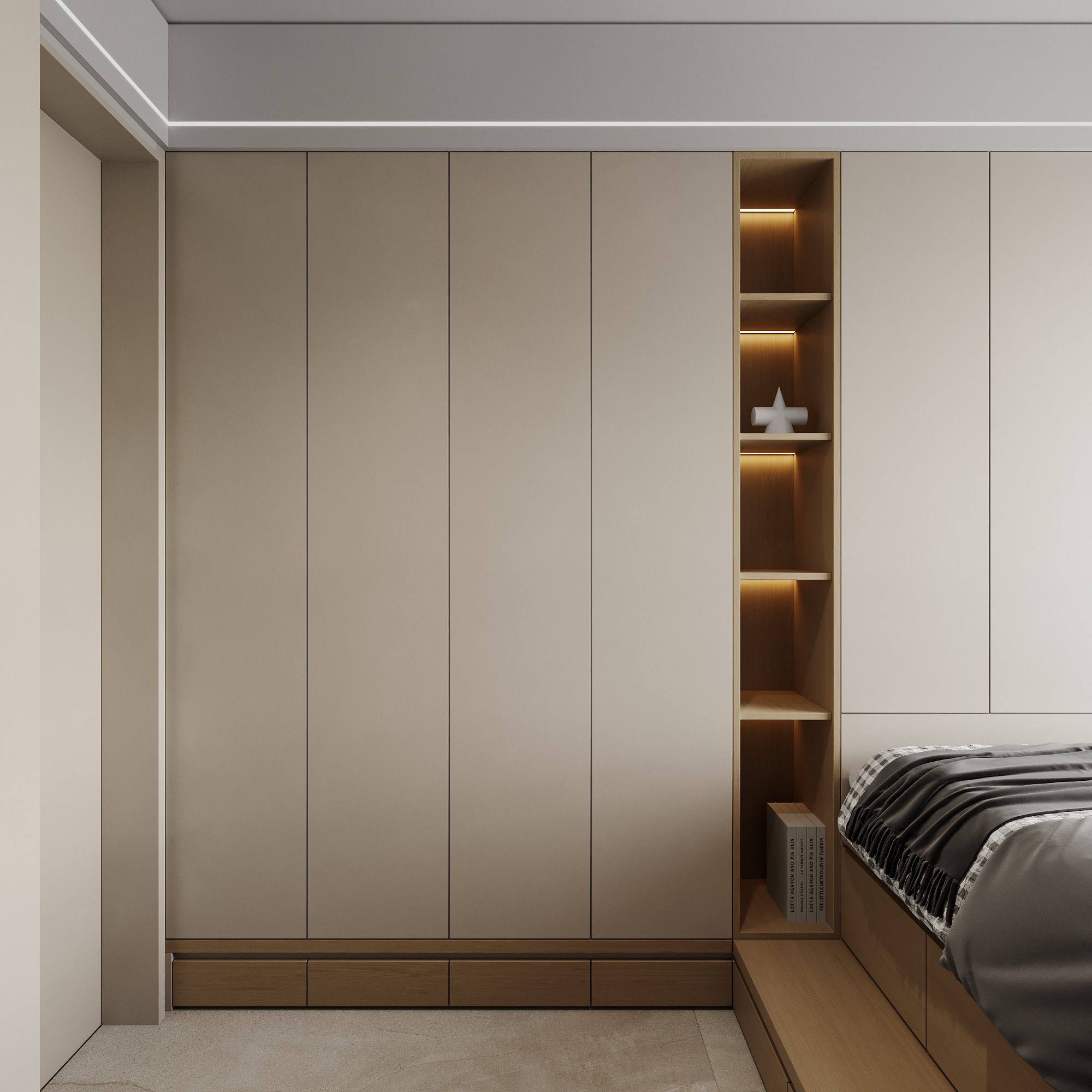 Modern bedroom 3D model_4