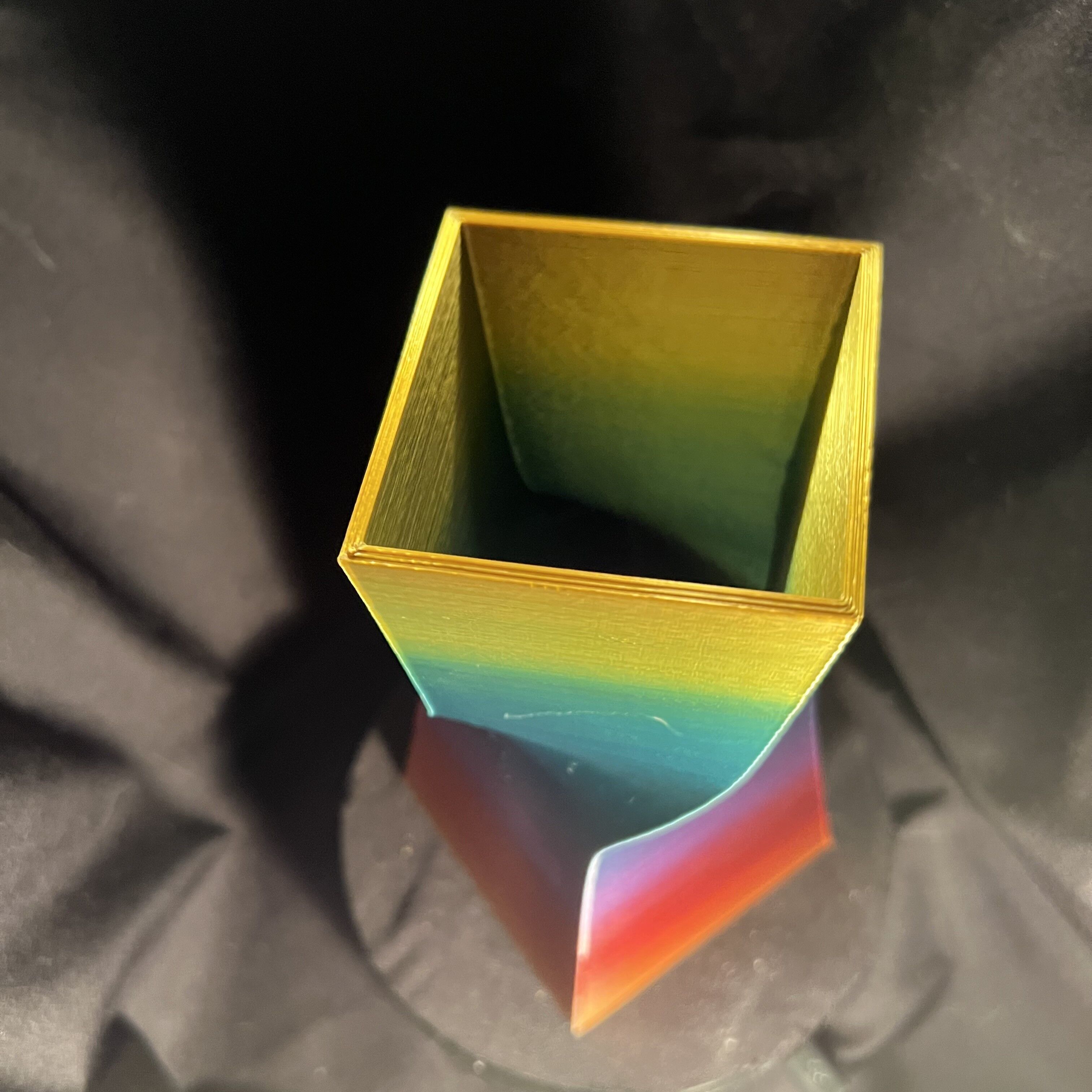 Twisted Square Vase Modern Geometric 3D Print 3D print model_5