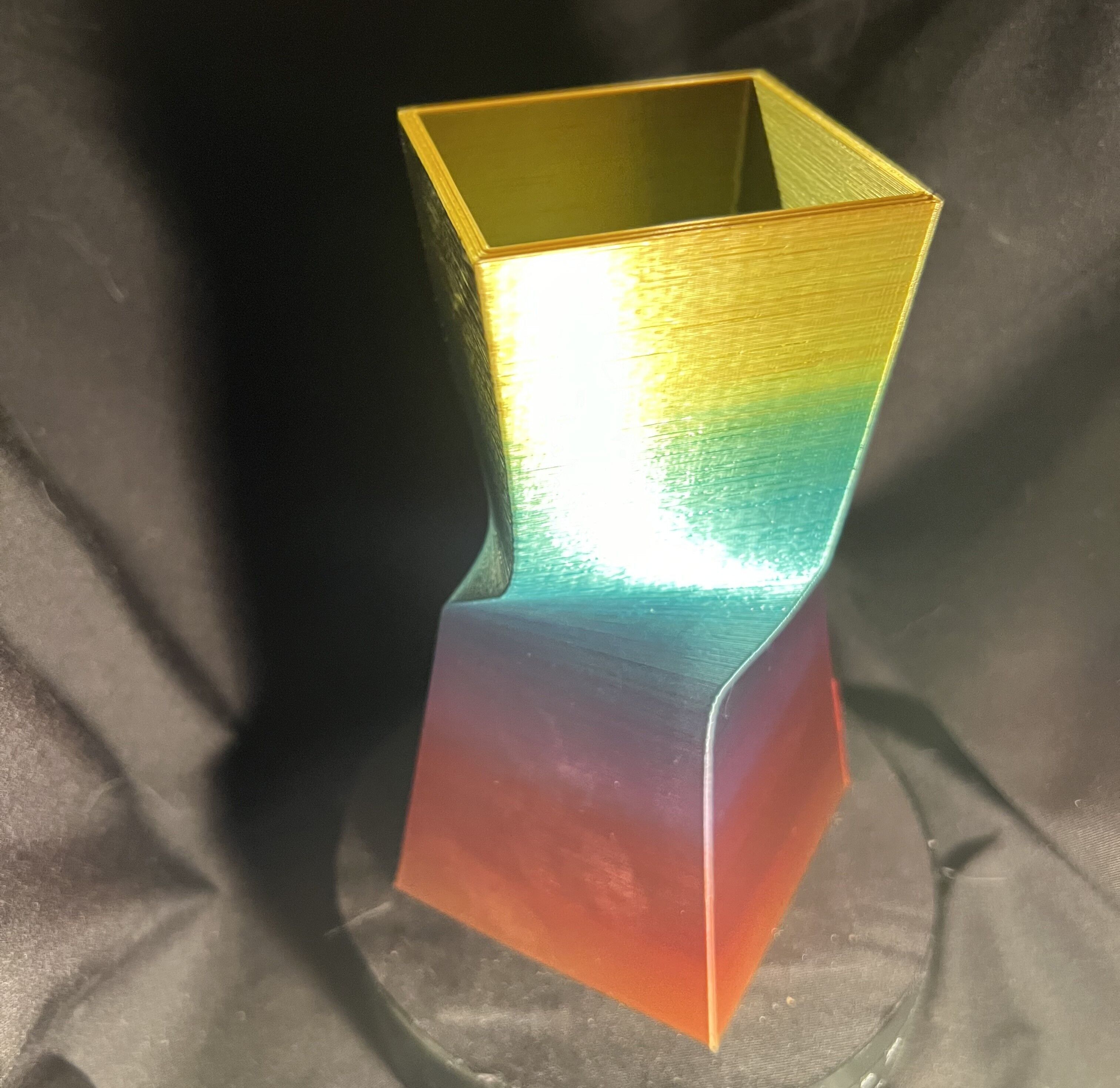 Twisted Square Vase Modern Geometric 3D Print 3D print model_6