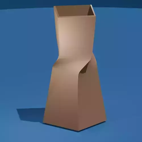 Twisted Square Vase Modern Geometric 3D Print