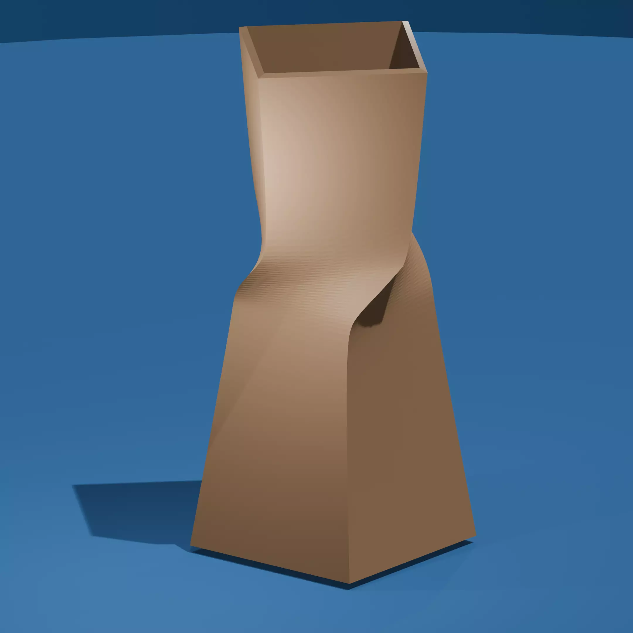 Twisted Square Vase Modern Geometric 3D Print 3D print model_0