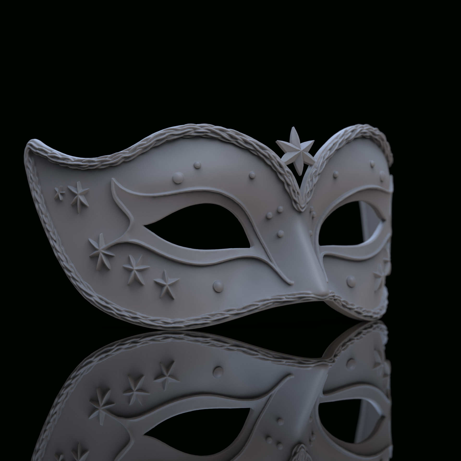 Star-Like mask 3D print model_3