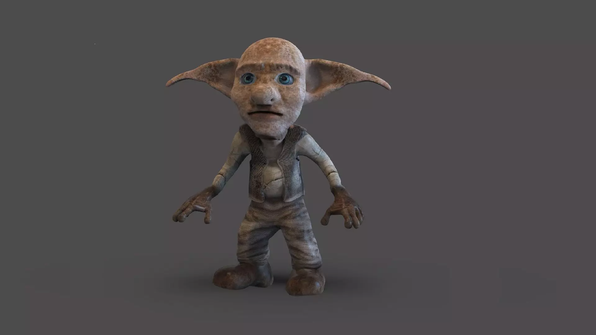Gnome Low-poly 3D model_0