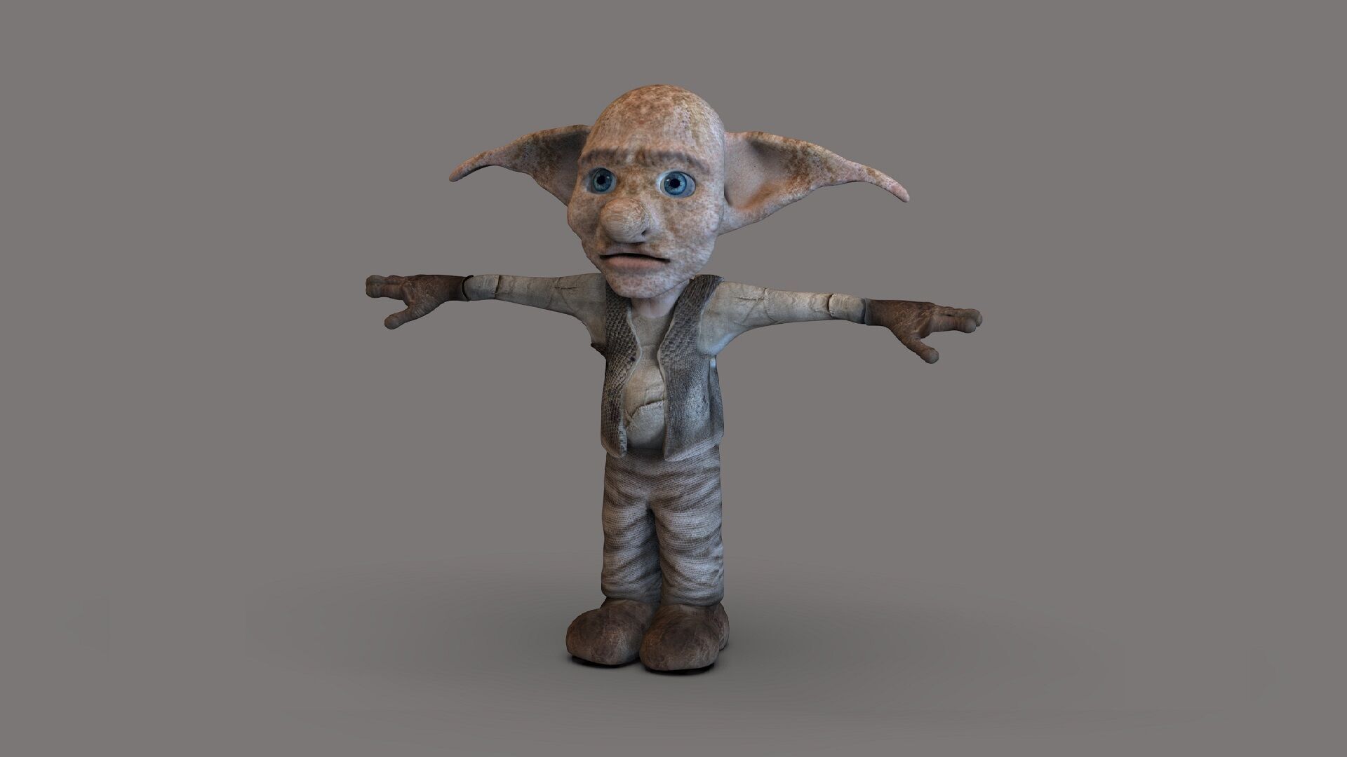 Gnome Low-poly 3D model_5