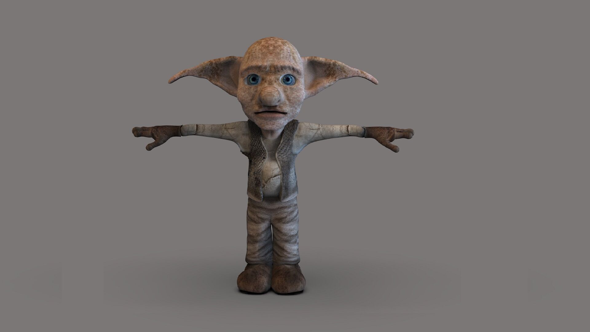 Gnome Low-poly 3D model_1