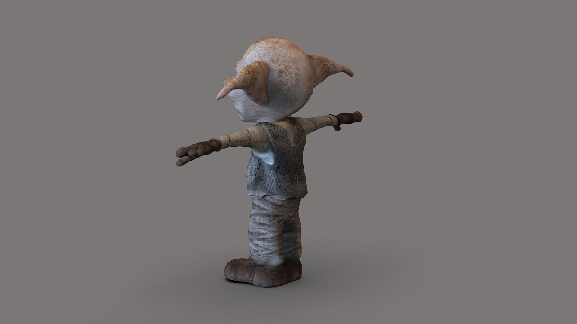Gnome Low-poly 3D model_4