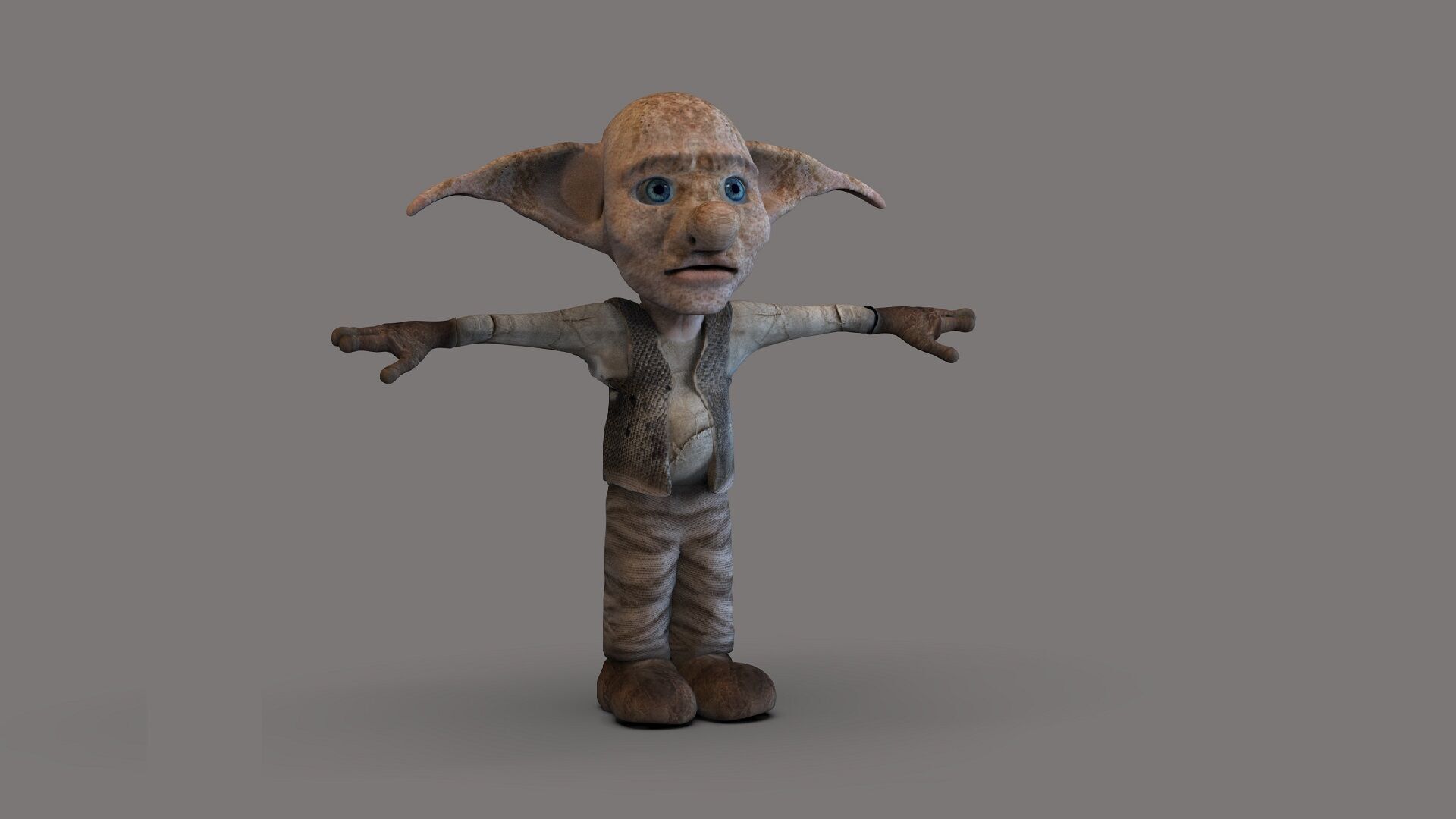 Gnome Low-poly 3D model_3