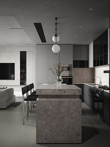 modern livingroom 3D model 7