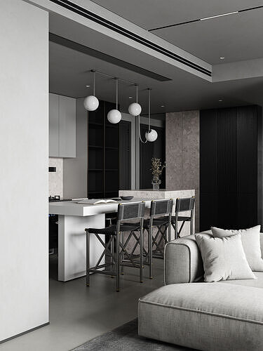 modern livingroom 3D model 2