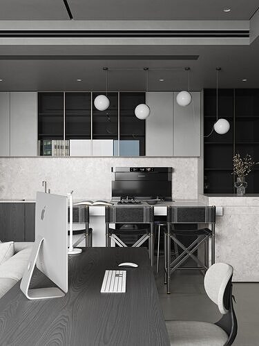 modern livingroom 3D model 6