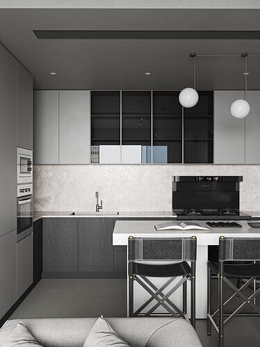 modern livingroom 3D model 5
