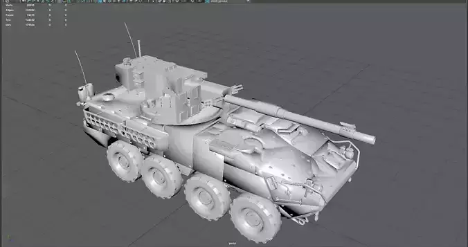 Low Poly Armored Combat Vehicle  Game Ready Military Tank