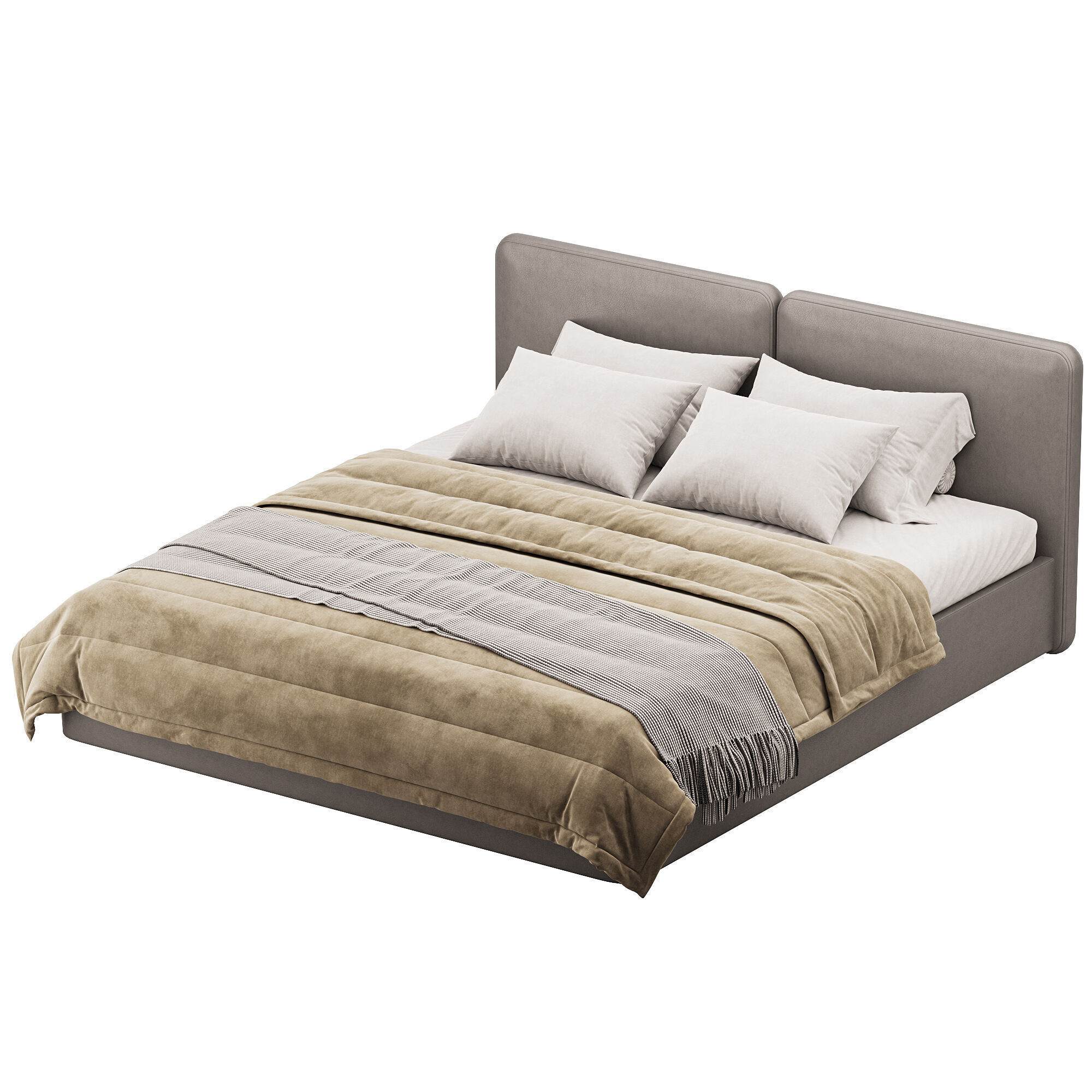 Tadao bed with compartment 3D model_10