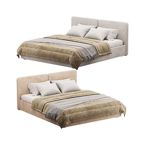 Tadao bed with compartment 3D model