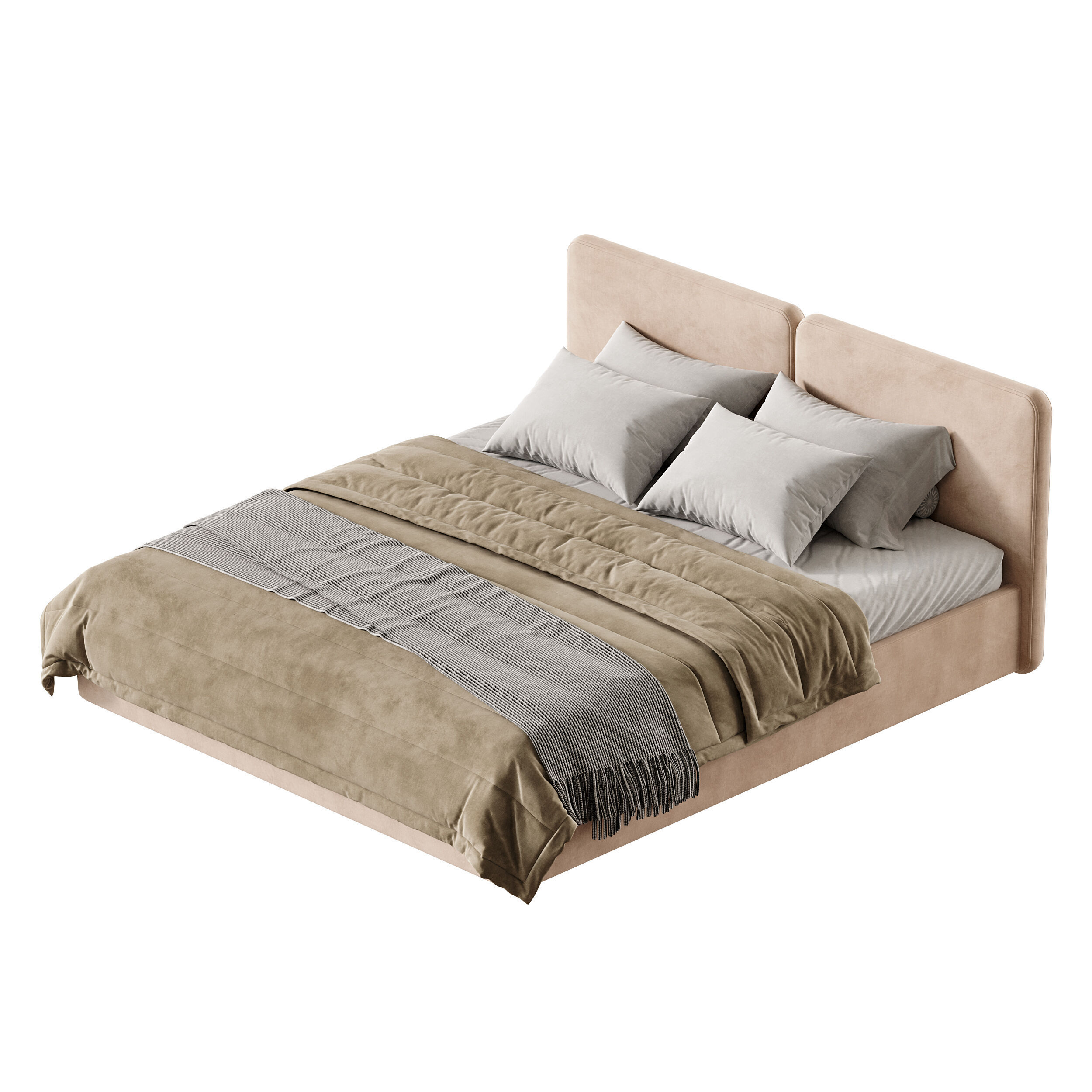 Tadao bed with compartment 3D model_5