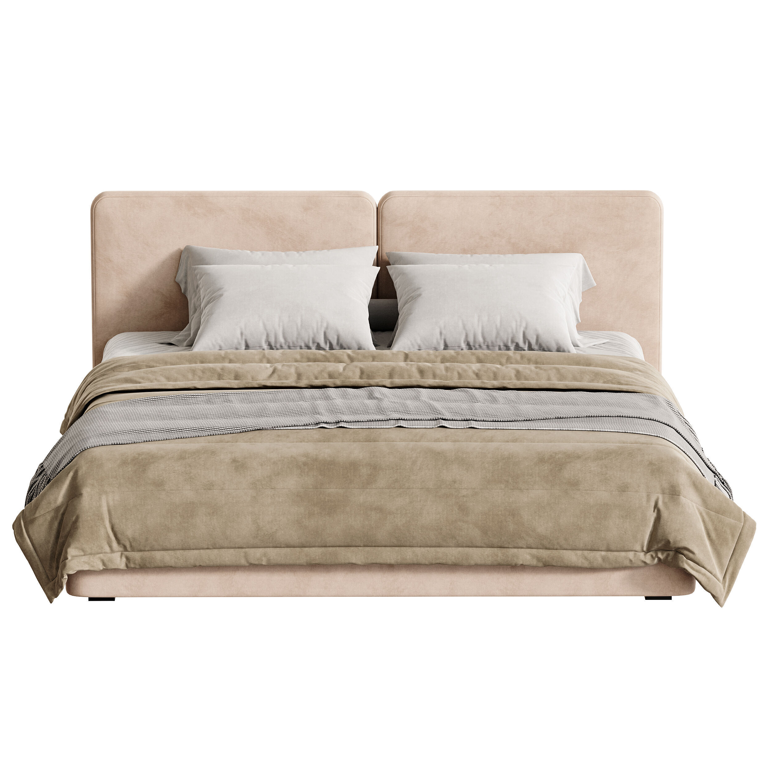 Tadao bed with compartment 3D model_9