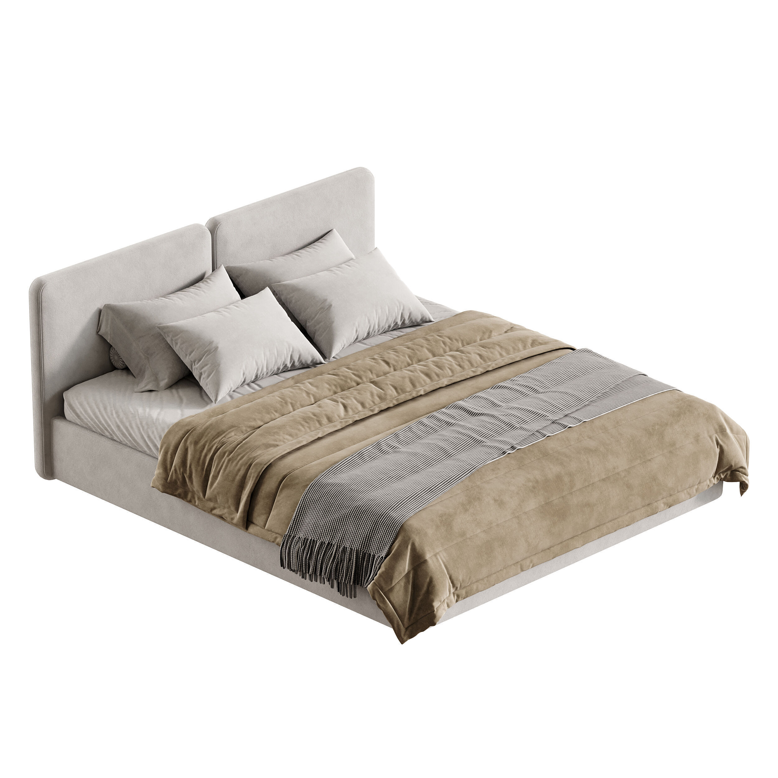 Tadao bed with compartment 3D model_8