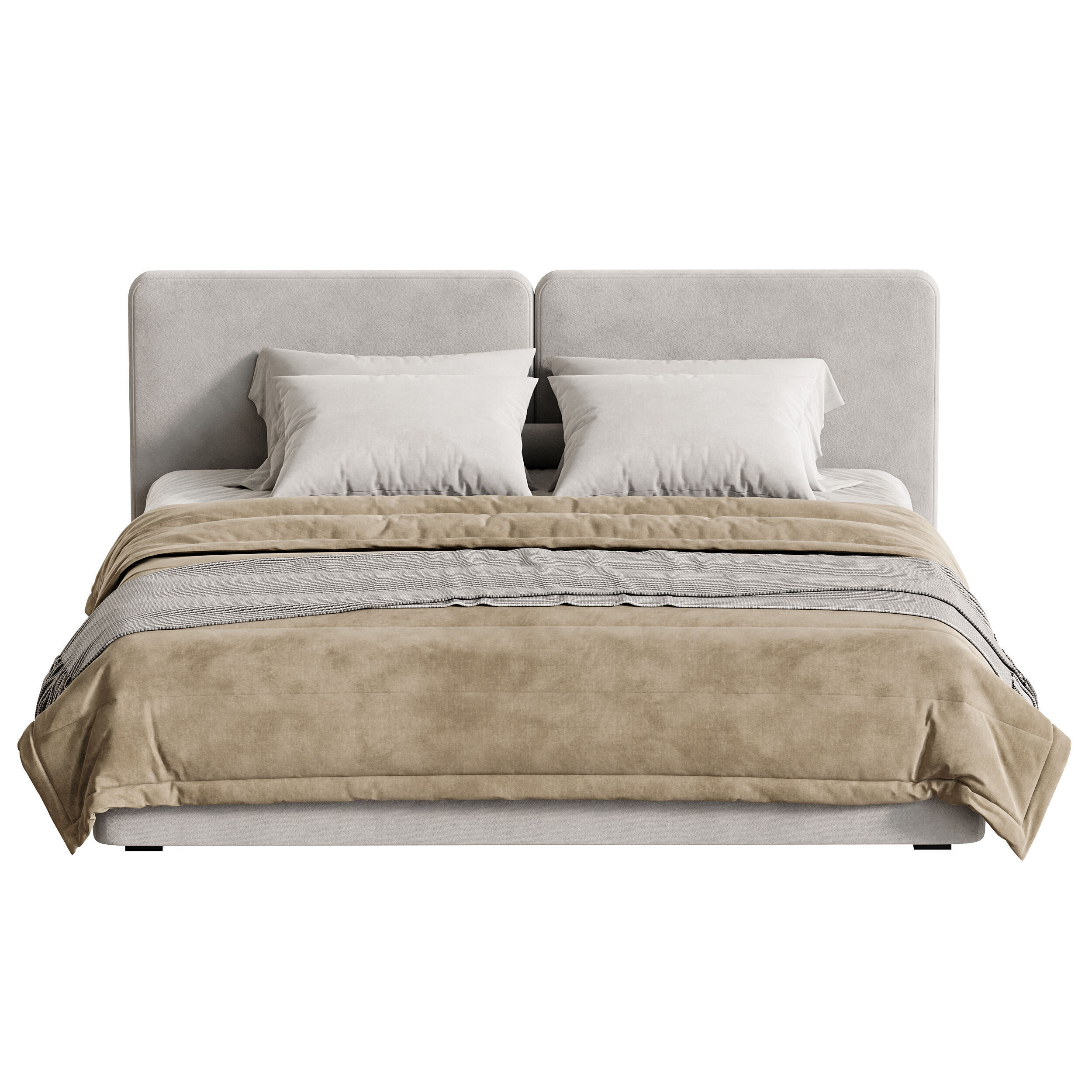 Tadao bed with compartment 3D model_11