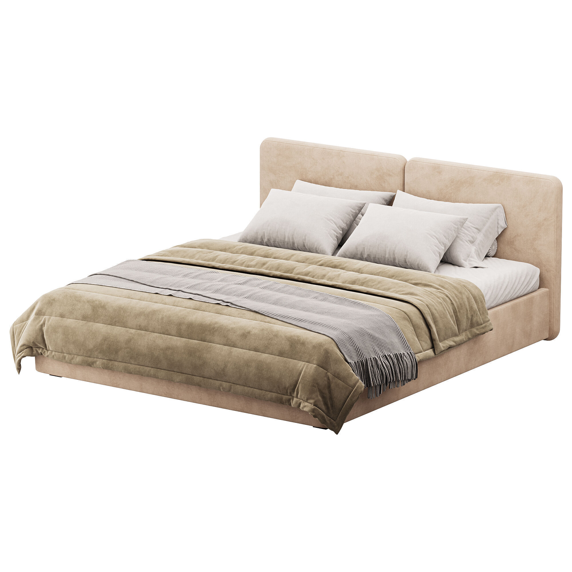 Tadao bed with compartment 3D model_6